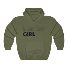 Load image into Gallery viewer, Boston Girl Black Hooded Sweatshirt