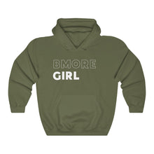 Load image into Gallery viewer, BMore Girl White Hooded Sweatshirt
