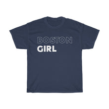Load image into Gallery viewer, Boston Girl White Unisex Heavy Cotton Tee