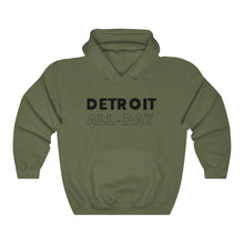 Load image into Gallery viewer, Detroit All-Day Black Hooded Sweatshirt