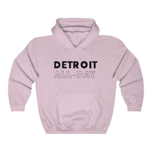 Load image into Gallery viewer, Detroit All-Day Black Hooded Sweatshirt