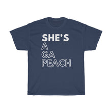 Load image into Gallery viewer, She's A GA Peach Unisex Heavy Cotton Tee