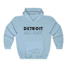 Load image into Gallery viewer, Detroit All-Day Black Hooded Sweatshirt