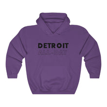 Load image into Gallery viewer, Detroit All-Day Black Hooded Sweatshirt