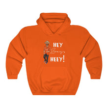 Load image into Gallery viewer, Hey Boy Heey! White Logo Hooded Sweatshirt