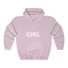 Load image into Gallery viewer, VA Girl White Hooded Sweatshirt