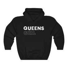 Load image into Gallery viewer, Queens Girl White Hooded Sweatshirt