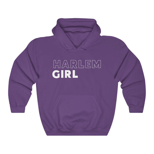 Harlem Girl White Hooded Sweatshirt