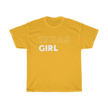Load image into Gallery viewer, Texas Girl White Unisex Heavy Cotton Tee