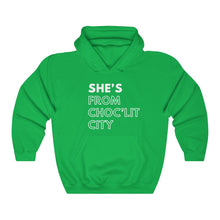 Load image into Gallery viewer, She's From Choc'Lit City Unisex Heavy Blend™ Hooded Sweatshirt