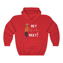 Load image into Gallery viewer, Hey Girl Heey! White Logo Hooded Sweatshirt