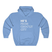 Load image into Gallery viewer, He's from Choc'Lit City Unisex Heavy Blend™ Hooded Sweatshirt