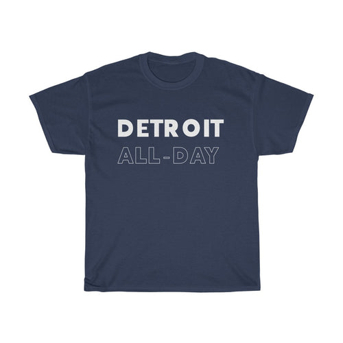 Detroit All-Day White Unisex Heavy Cotton Tee