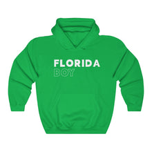 Load image into Gallery viewer, Florida Boy White Hooded Sweatshirt