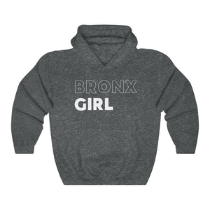 Bronx Girl White Hooded Sweatshirt