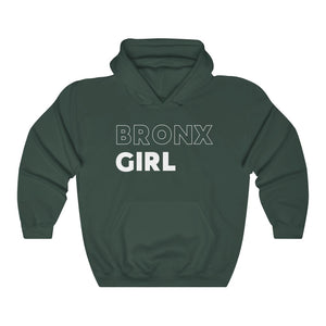 Bronx Girl White Hooded Sweatshirt