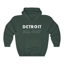 Load image into Gallery viewer, Detroit All-Day White Hooded Sweatshirt
