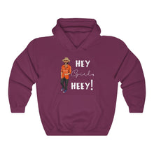 Load image into Gallery viewer, Hey Girl Heey! White Logo Hooded Sweatshirt