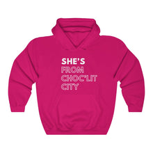 Load image into Gallery viewer, She's From Choc'Lit City Unisex Heavy Blend™ Hooded Sweatshirt