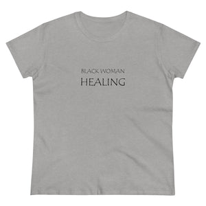 Black Woman Healing Midweight Cotton Tee