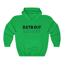 Load image into Gallery viewer, Detroit All-Day Black Hooded Sweatshirt