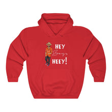 Load image into Gallery viewer, Hey Boy Heey! White Logo Hooded Sweatshirt
