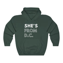 Load image into Gallery viewer, She's From DC Unisex Heavy Blend™ Hooded Sweatshirt