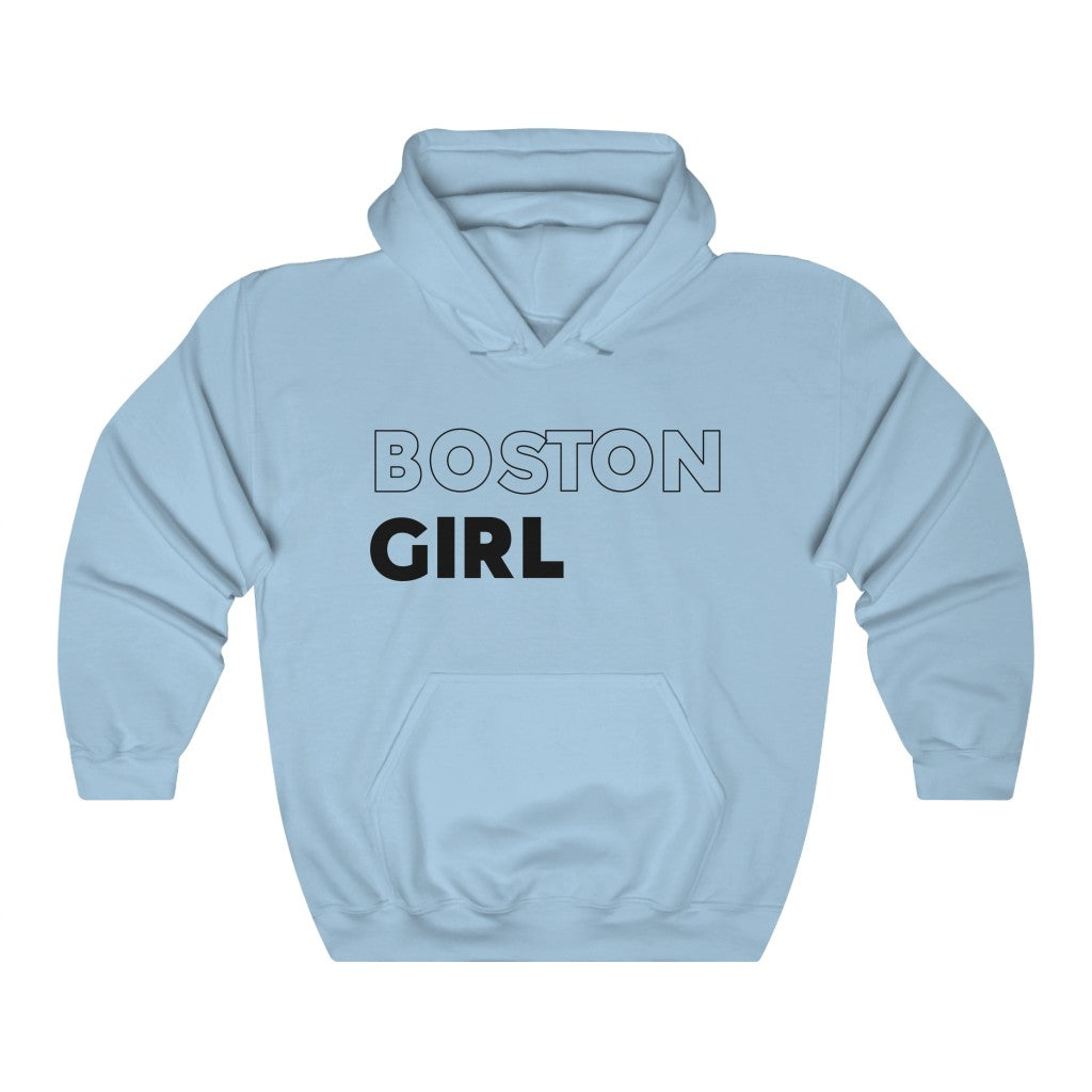 Boston Girl Black Hooded Sweatshirt