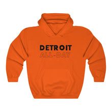Load image into Gallery viewer, Detroit All-Day Black Hooded Sweatshirt