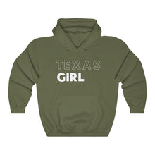 Load image into Gallery viewer, Texas Girl White Hooded Sweatshirt
