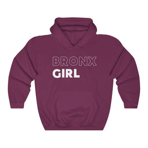 Bronx Girl White Hooded Sweatshirt