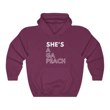 Load image into Gallery viewer, She's A GA Peach Unisex Heavy Blend™ Hooded Sweatshirt