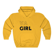 Load image into Gallery viewer, VA Girl Black Hooded Sweatshirt
