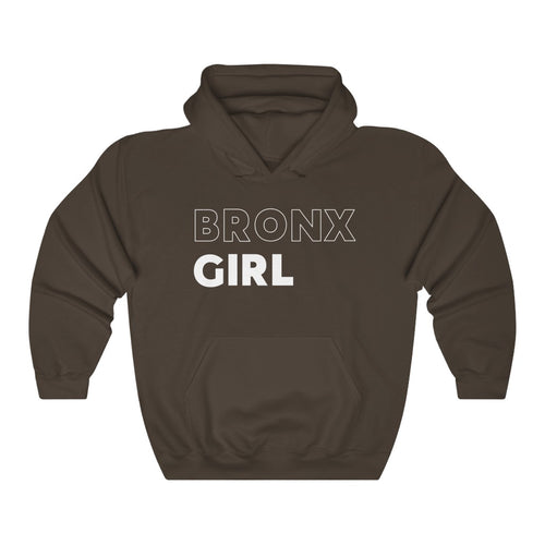 Bronx Girl White Hooded Sweatshirt