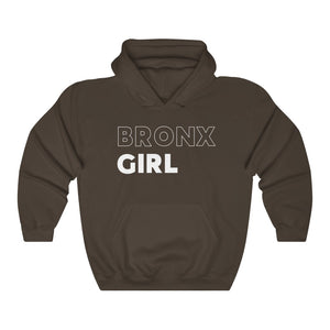 Bronx Girl White Hooded Sweatshirt