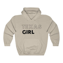 Load image into Gallery viewer, Texas Girl Black Hooded Sweatshirt