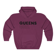 Load image into Gallery viewer, Queens Girl Black Hooded Sweatshirt