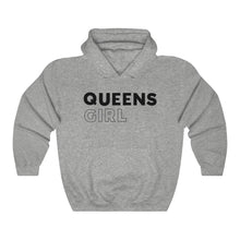 Load image into Gallery viewer, Queens Girl Black Hooded Sweatshirt