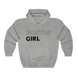 Boston Girl Black Hooded Sweatshirt