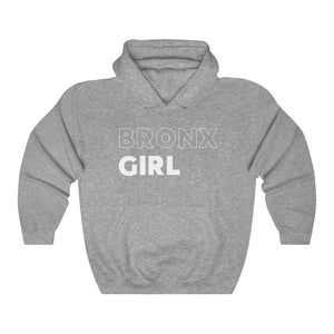 Bronx Girl White Hooded Sweatshirt