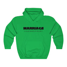 Load image into Gallery viewer, Marriage A False Sense Black Hooded Sweatshirt