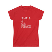Load image into Gallery viewer, She's a GA Peach Women's Softstyle Tee