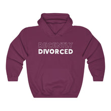 Load image into Gallery viewer, Recently Divorced White Hooded Sweatshirt