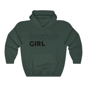 Boston Girl Black Hooded Sweatshirt