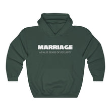 Load image into Gallery viewer, Marriage: A False Sense White Hooded Sweatshirt