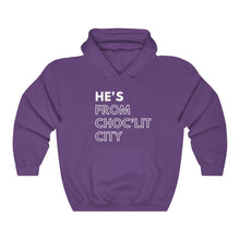 Load image into Gallery viewer, He's from Choc'Lit City Unisex Heavy Blend™ Hooded Sweatshirt