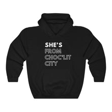 Load image into Gallery viewer, She's From Choc'Lit City Unisex Heavy Blend™ Hooded Sweatshirt