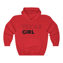 Load image into Gallery viewer, Texas Girl Black Hooded Sweatshirt