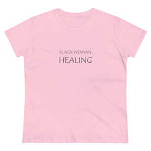 Black Woman Healing Midweight Cotton Tee