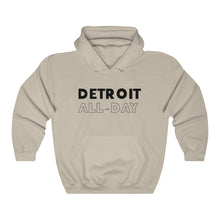 Load image into Gallery viewer, Detroit All-Day Black Hooded Sweatshirt